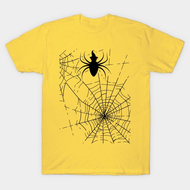 Halloween Spider Web T-Shirt by Xeire